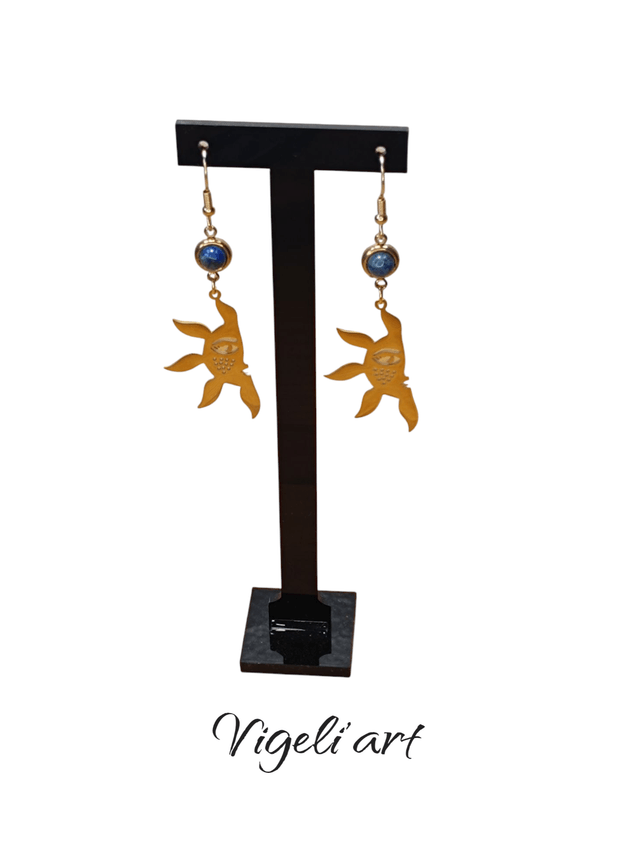 boucles d'oreilles lune doré