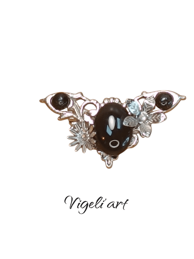 Broche de col pierre aventurine 