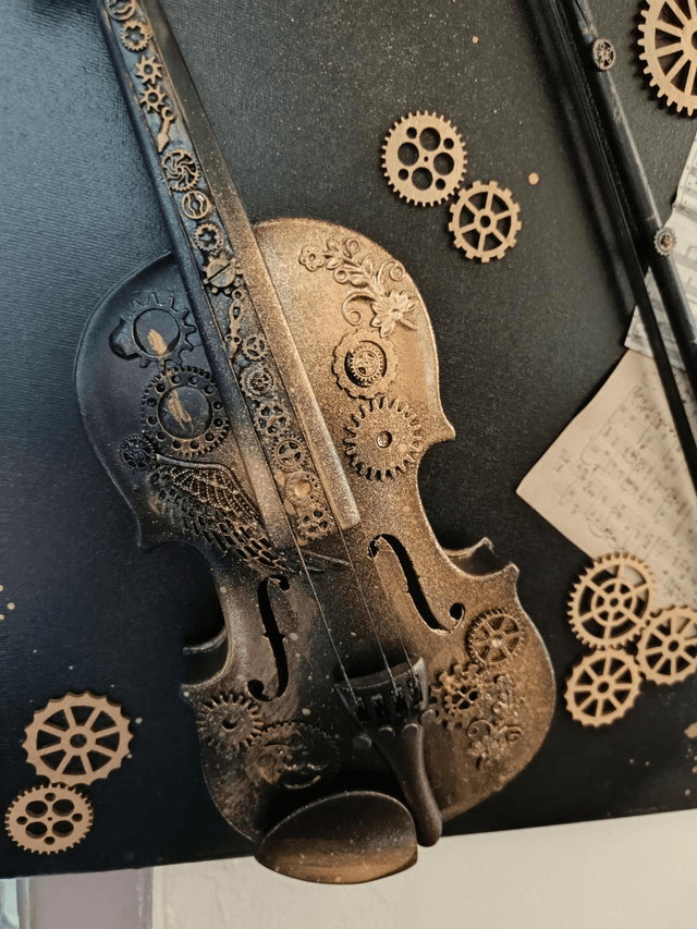 Tableau steampunk violon