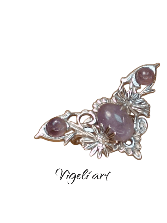 Broche de col pierre aventurine 