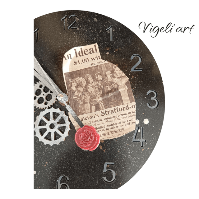 Horloge murale steampunk 