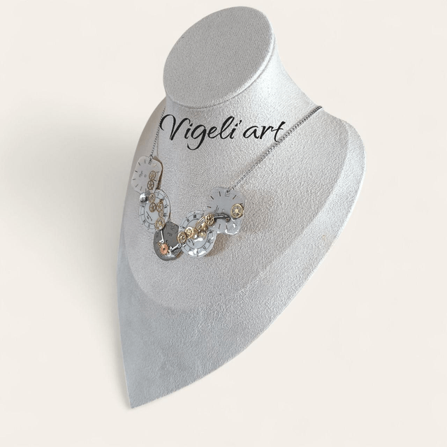 Collier rouages du temps 