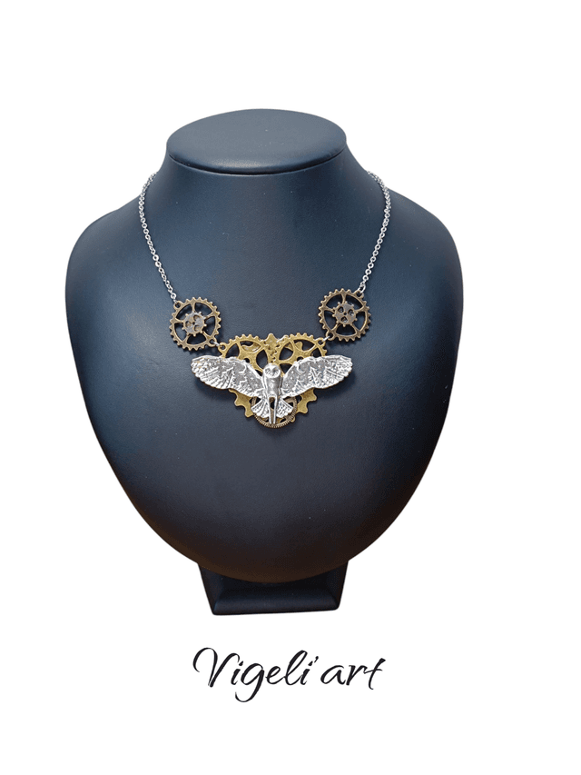 Colliers steampunk chouette 